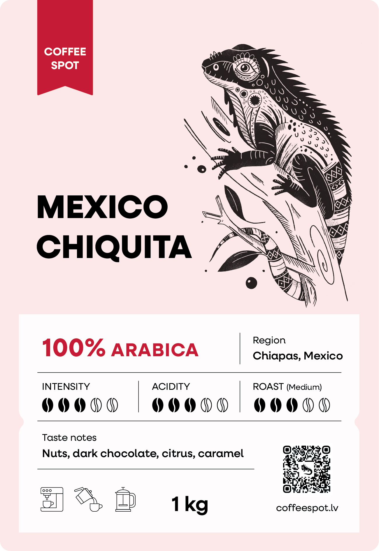 100% Arabika dabīgas kafijas pupiņas no Meksikas Čiapasas reģiona