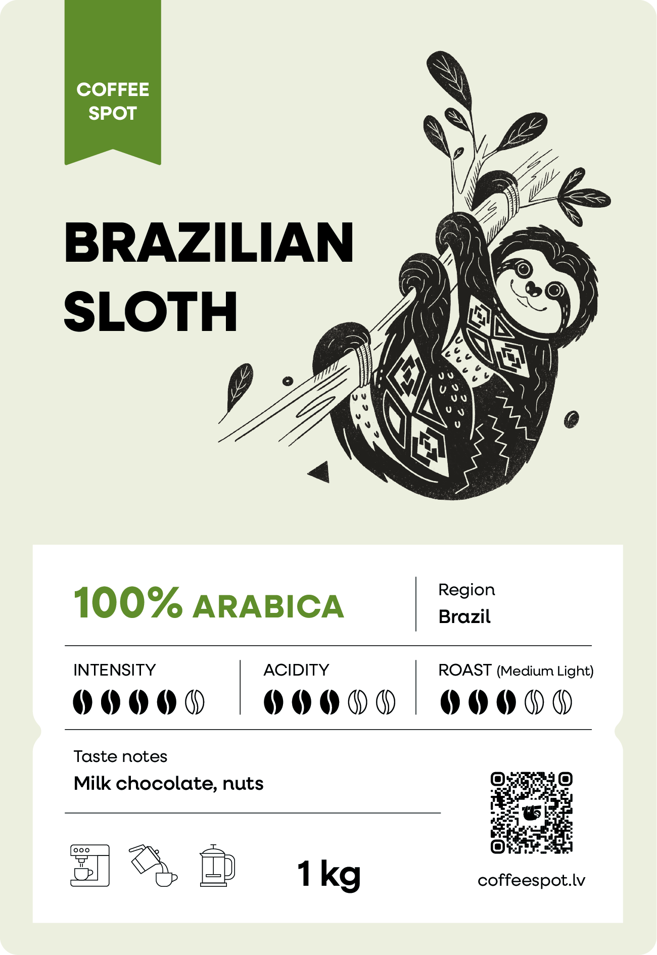 Single origin kafija no Sul de Minas reģiona Brazīlijā ar klasisku garšu