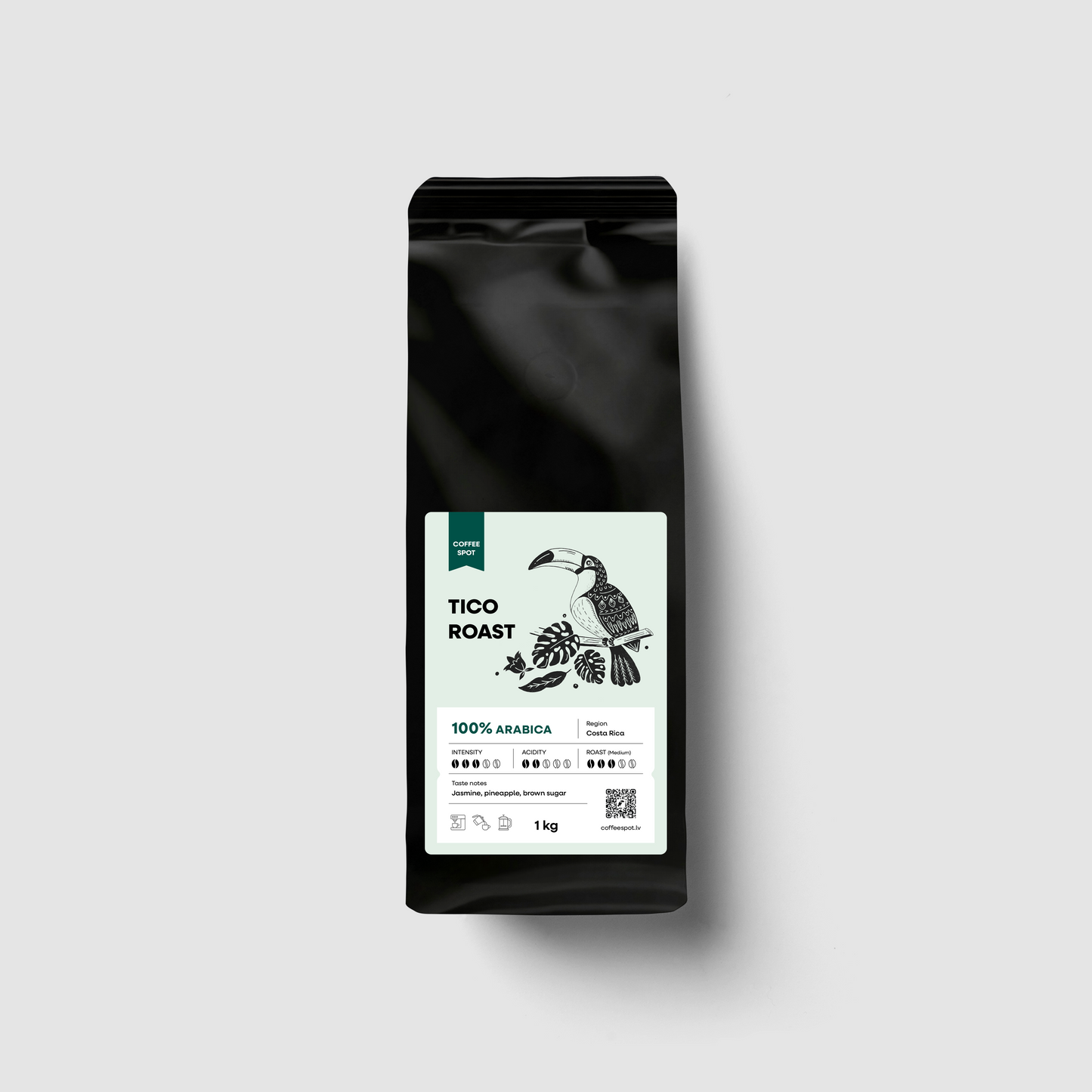 Svaigi grauzdētas kafijas pupiņas no Kosta Rikas, Coffee Spot, 1kg