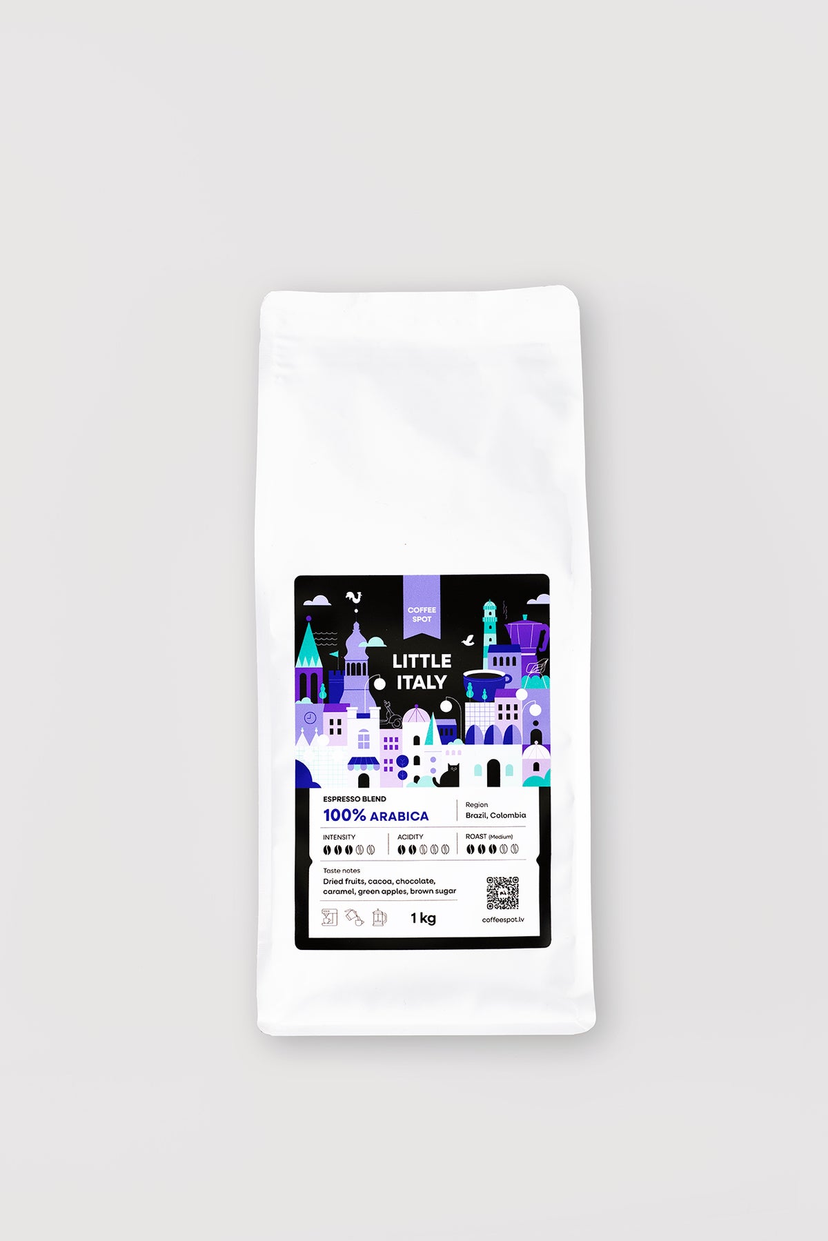 1kg kafijas pupiņas kafijas automātiem – Brazīlijas un Kolumbijas Arabica, svaigi grauzdētas