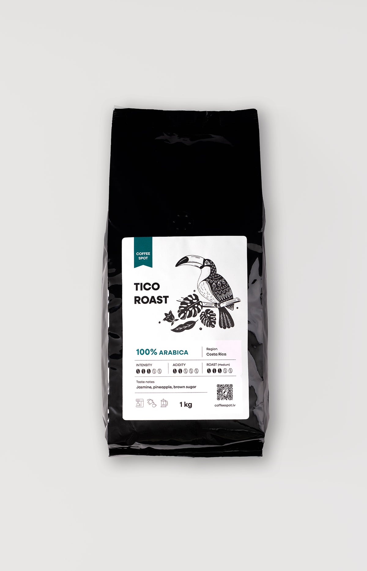 Kosta Rikas kafijas pupiņas kafijas automātiem – Coffee Spot, 1kg, vidējs grauzdējums